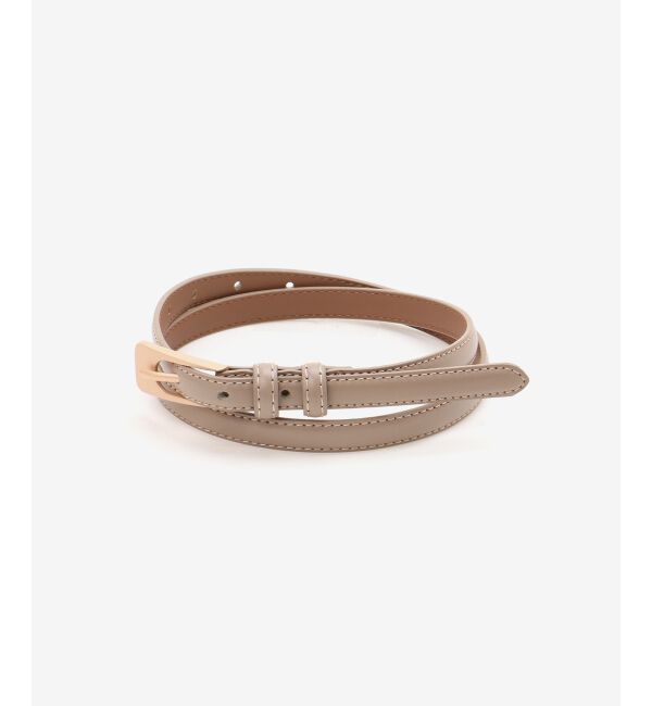  「《WEB限定アイテム》シンプル細ベルト」|ベルト|ベージュ