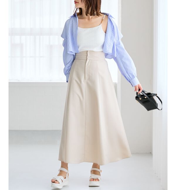 MAJESTICLEGON「パールボタン肩あきショートシャツ」|シャツ・ブラウス|