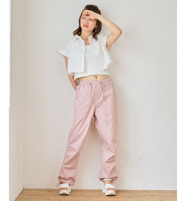 MAJESTICLEGON「パールボタン肩あきショートシャツ」|シャツ・ブラウス|