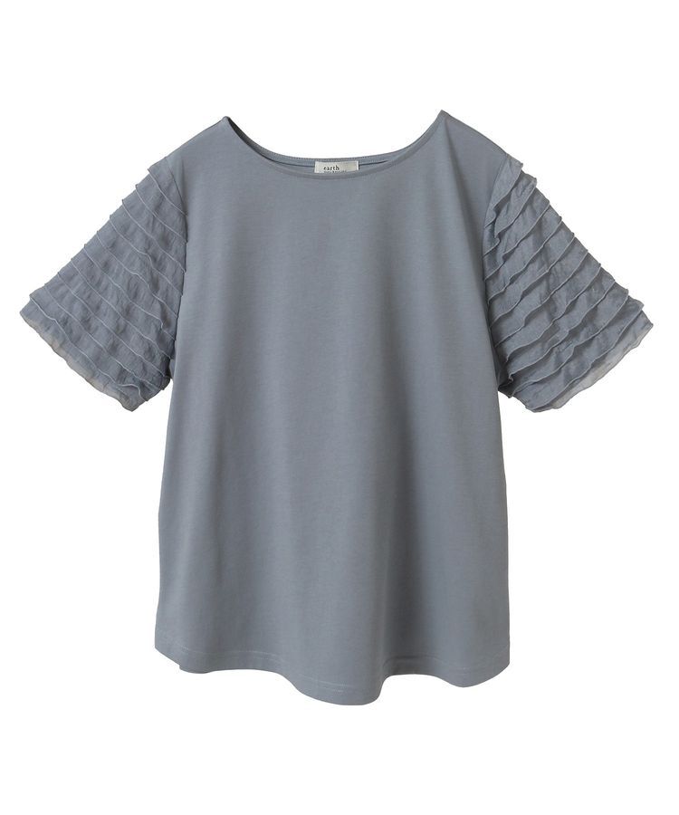 earth music&ecology「フリルスリーブカットソー」|Tシャツ・カットソー|