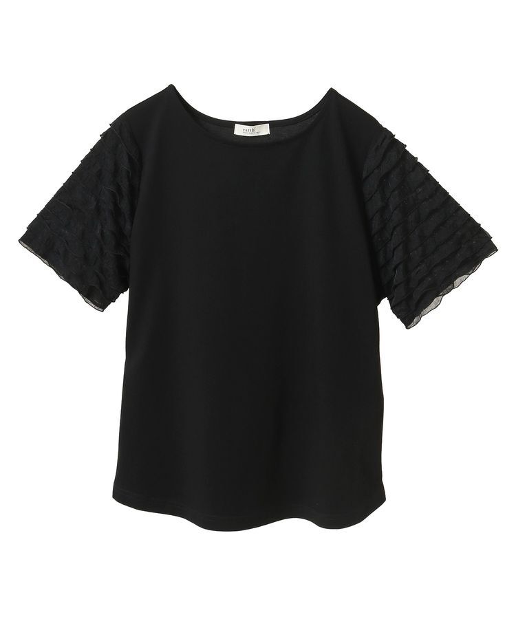 earth music&ecology「フリルスリーブカットソー」|Tシャツ・カットソー|