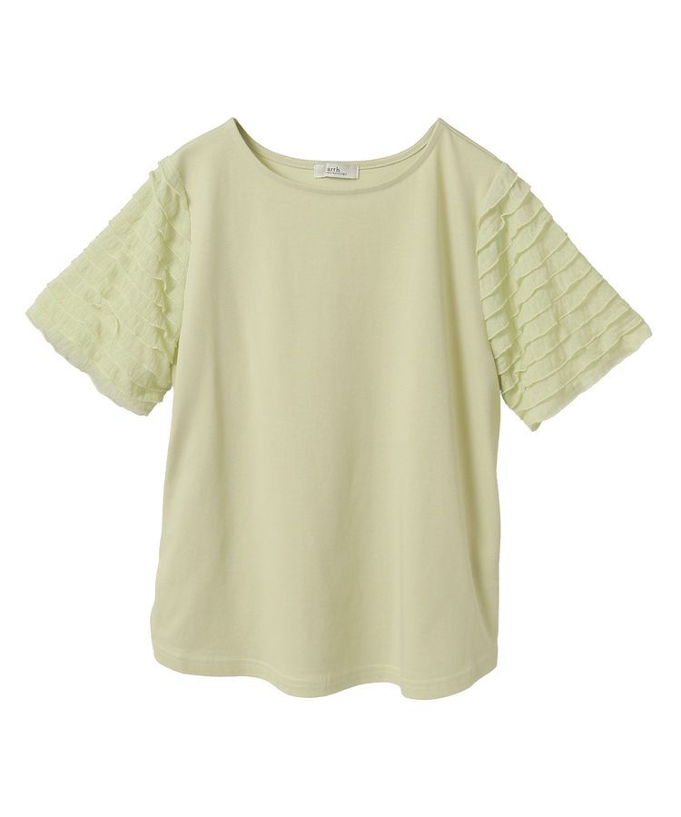 earth music&ecology「フリルスリーブカットソー」|Tシャツ・カットソー|