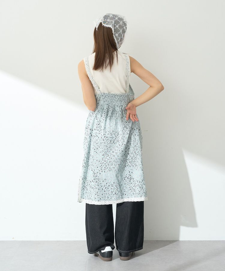 earth music&ecology「花柄プリントボーラー刺繍ミニキャミドレス」|ワンピース|