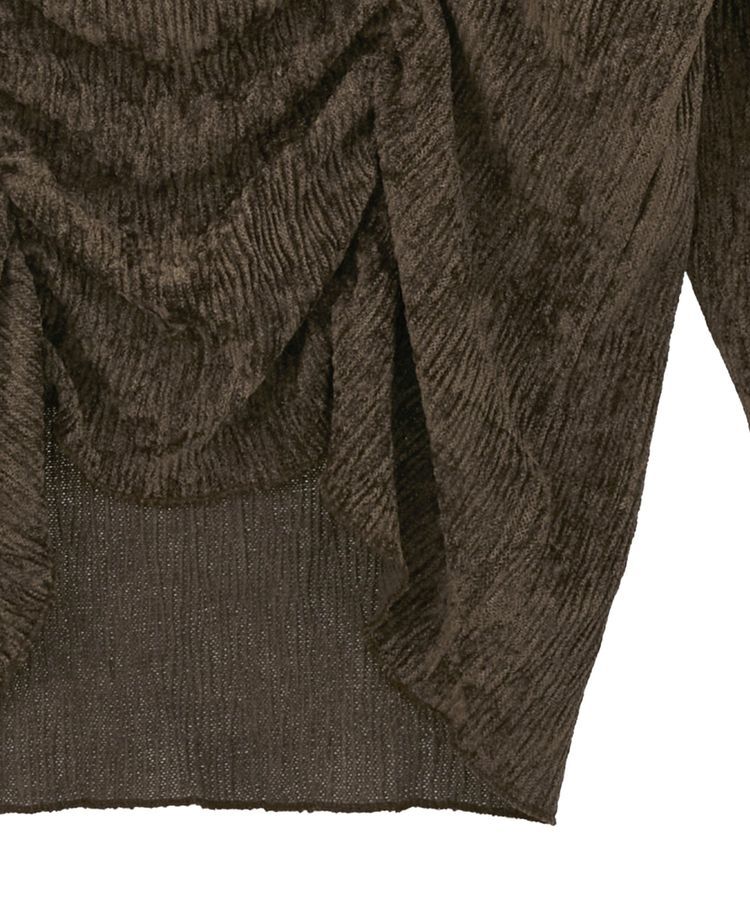 earth music&ecology「プリーツベロア風ギャザープルオーバー」|Tシャツ・カットソー|