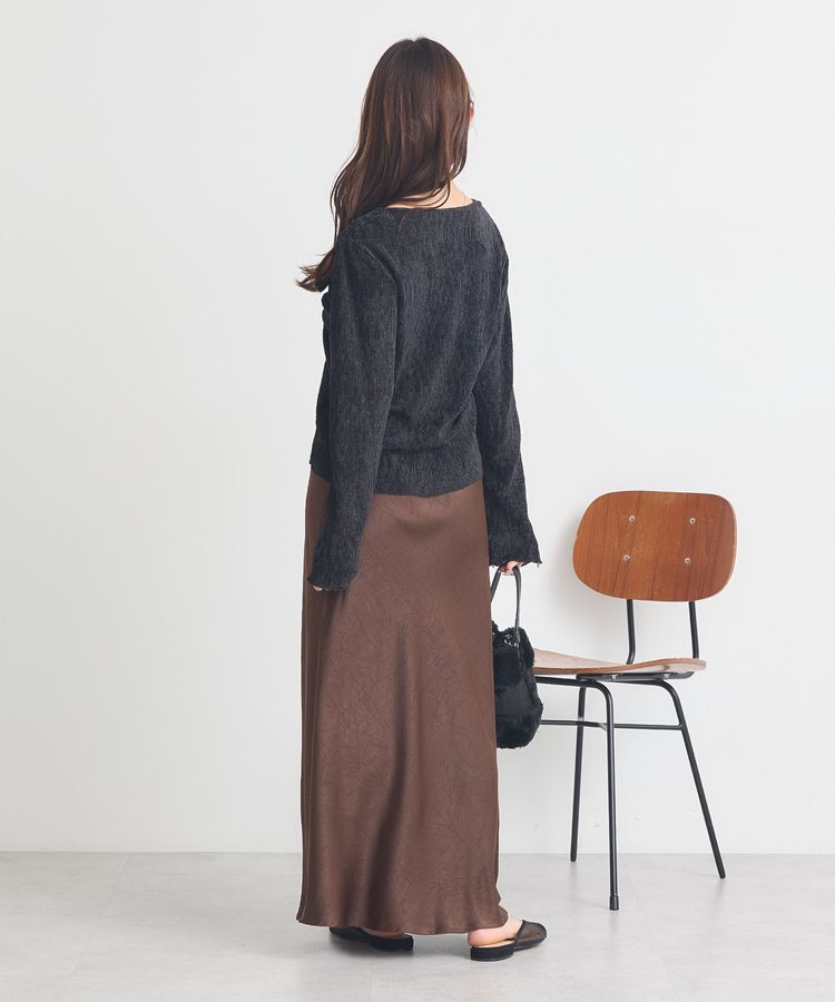 earth music&ecology「プリーツベロア風ギャザープルオーバー」|Tシャツ・カットソー|