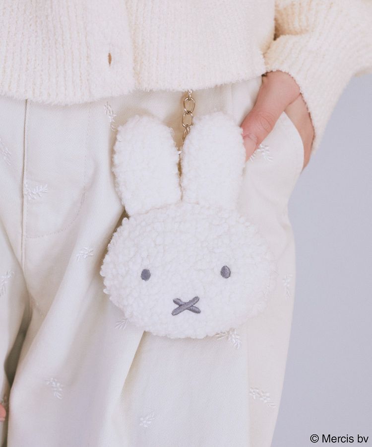 earth music&ecology「miffy/earth タグ付ミニコインケース」|ポーチ|Ivory