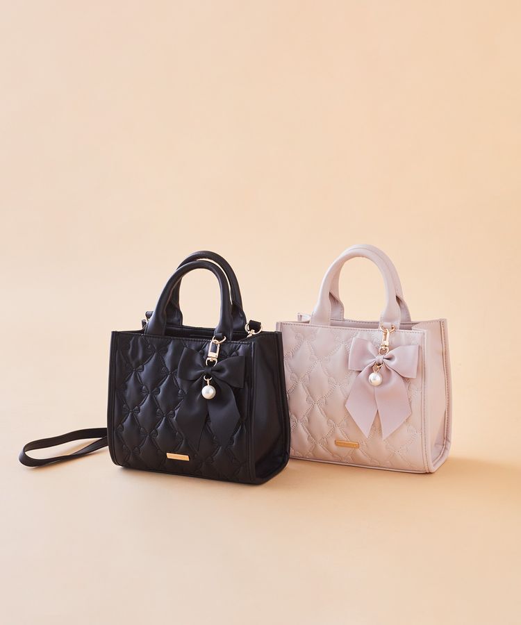 Maison de FLEUR「あこがれのリボンキルティング2wayトートバッグ」|トートバッグ|