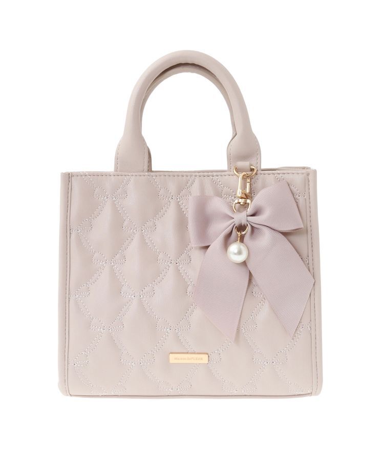 Maison de FLEUR「あこがれのリボンキルティング2wayトートバッグ」|トートバッグ|