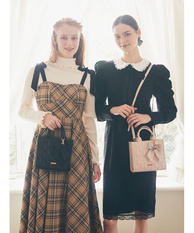 Maison de FLEUR「あこがれのリボンキルティング2wayトートバッグ」|トートバッグ|