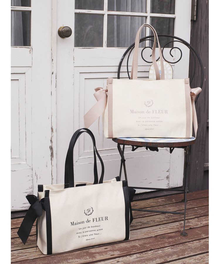 Maison de FLEUR「キャンバススクエアトートバッグ」|トートバッグ|