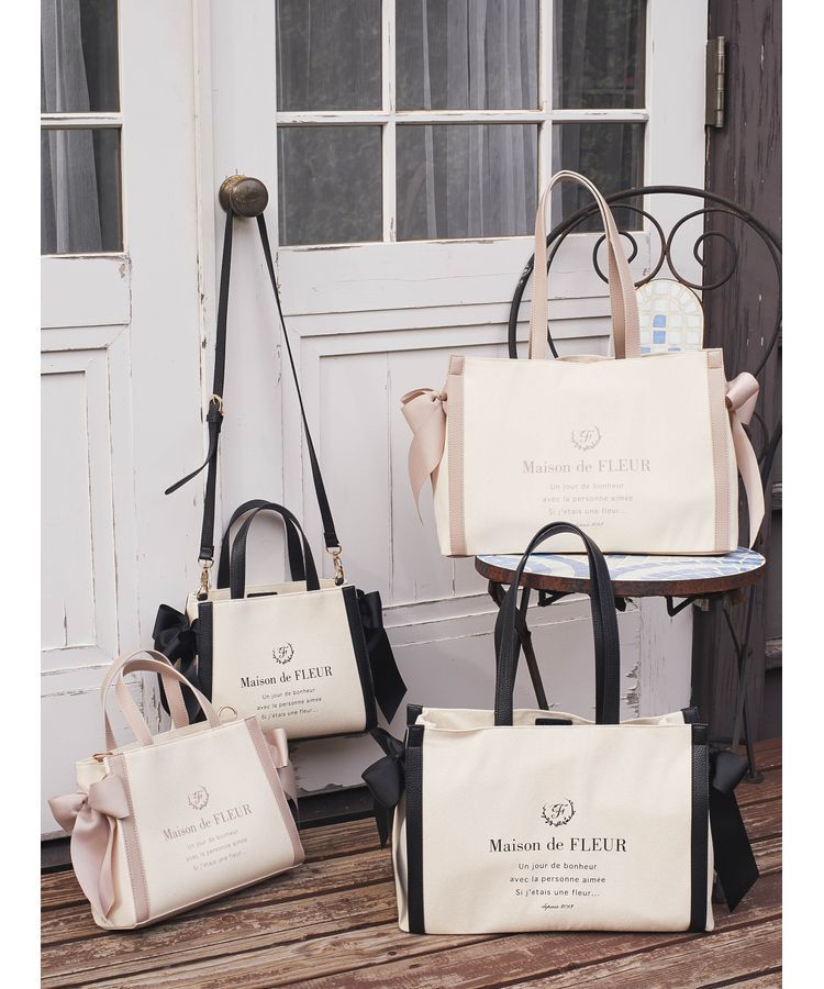 Maison de FLEUR「キャンバススクエアトートバッグ」|トートバッグ|