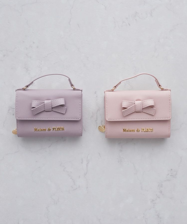 Maison de FLEUR「ハンドル付きリボンウォレット」|財布|