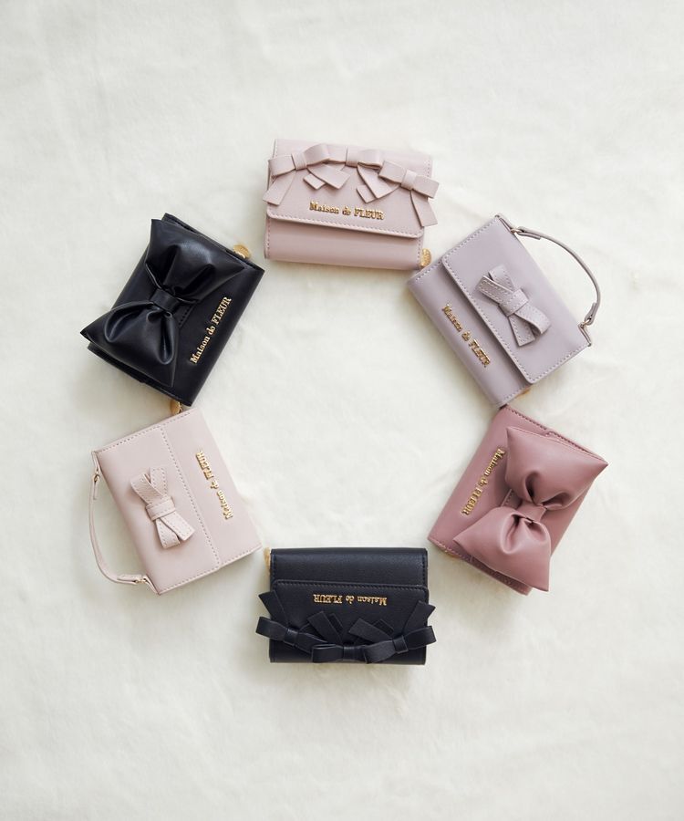 Maison de FLEUR「ハンドル付きリボンウォレット」|財布|