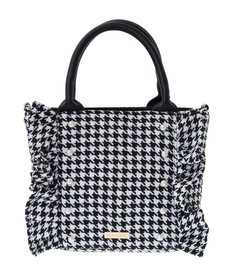 Maison de FLEUR「2Way千鳥柄フリルトートSバッグ」|トートバッグ|