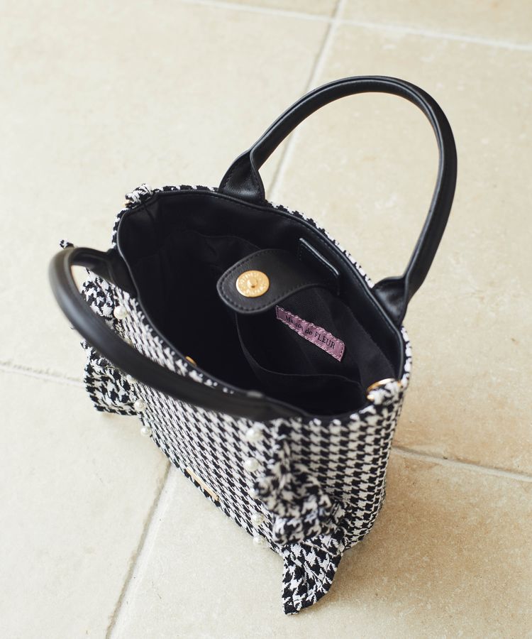 Maison de FLEUR「2Way千鳥柄フリルトートSバッグ」|トートバッグ|