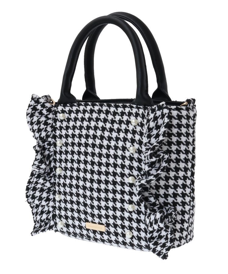 Maison de FLEUR「2Way千鳥柄フリルトートSバッグ」|トートバッグ|