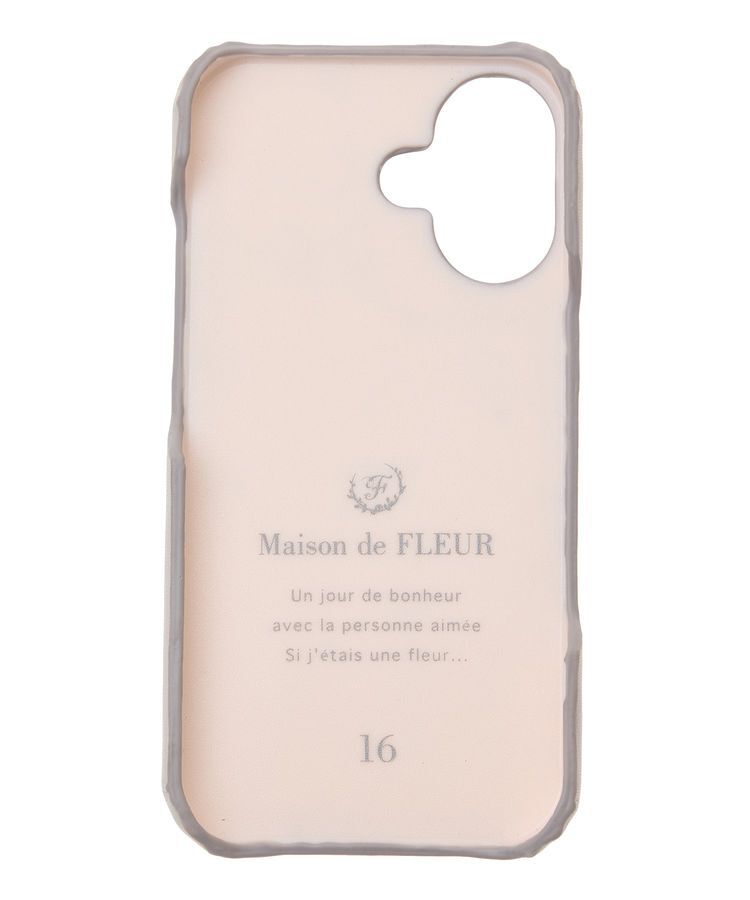Maison de FLEUR「カードポケットミラー付きアイフォン16ケース」|モバイルケース|
