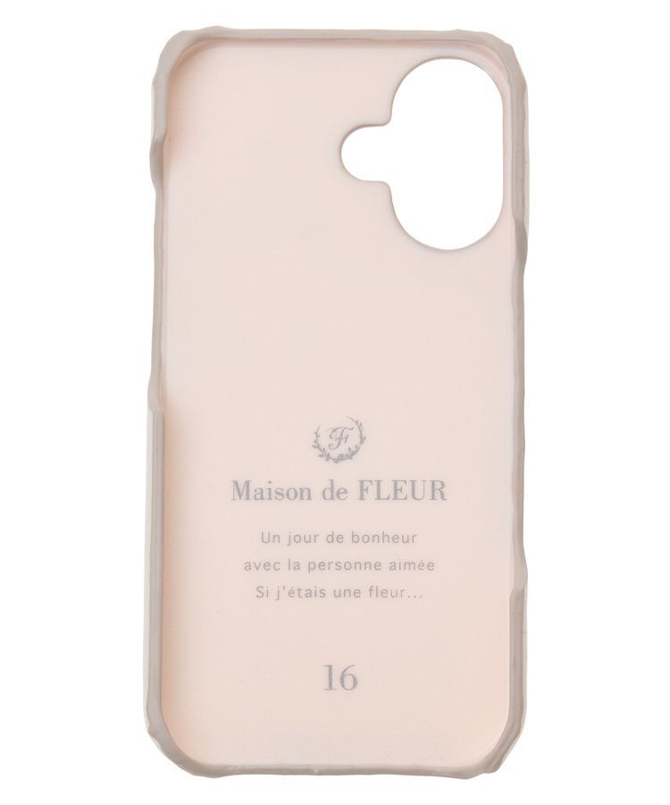 Maison de FLEUR「カードポケットミラー付きアイフォン16ケース」|モバイルケース|