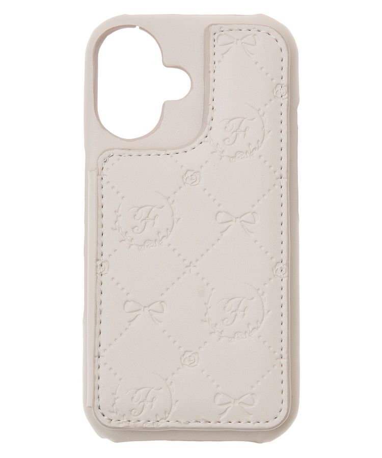 Maison de FLEUR「カードポケットミラー付きアイフォン16ケース」|モバイルケース|