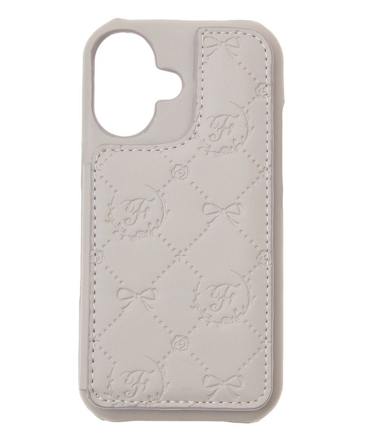 Maison de FLEUR「カードポケットミラー付きアイフォン16ケース」|モバイルケース|