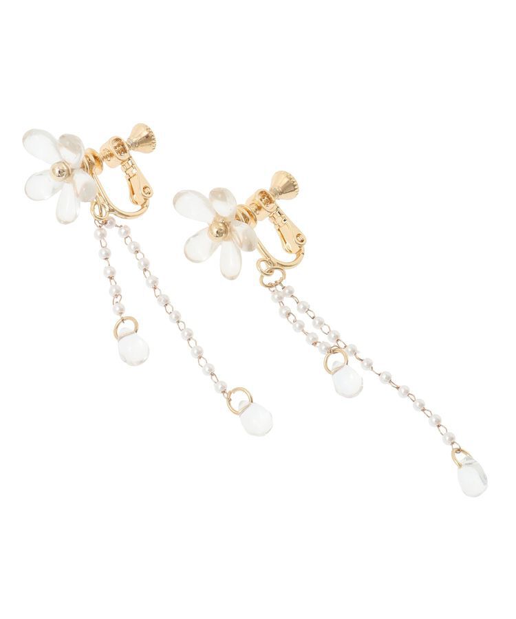 Maison de FLEUR「クリアフラワーイヤリング」|イヤリング|