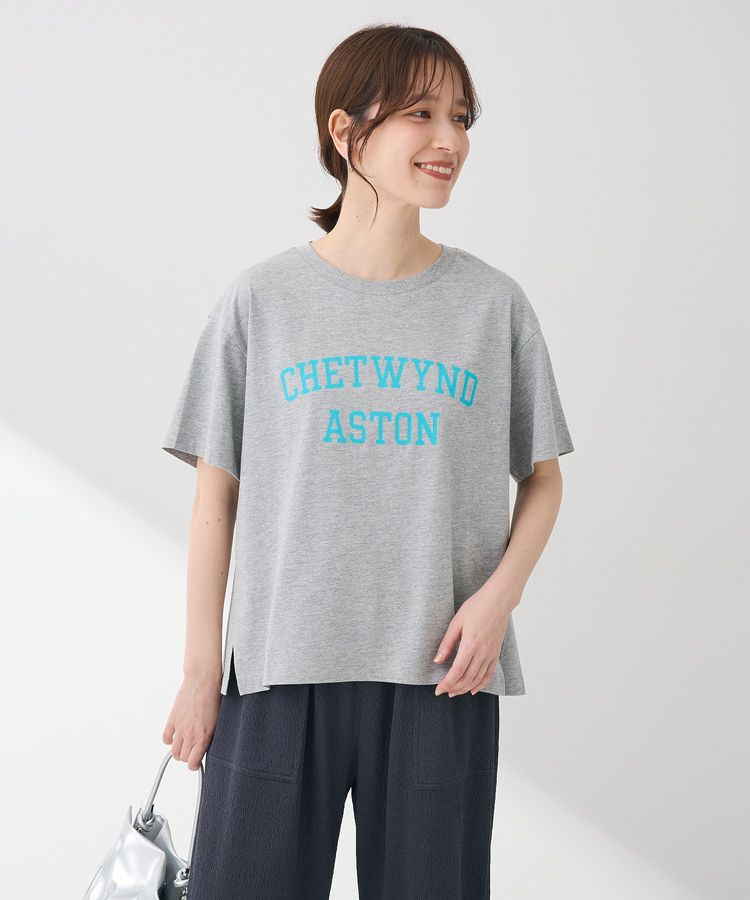 Green Parks「汗染み防止カレッジロゴボックスTシャツ」|Tシャツ・カットソー|Gray Mixture