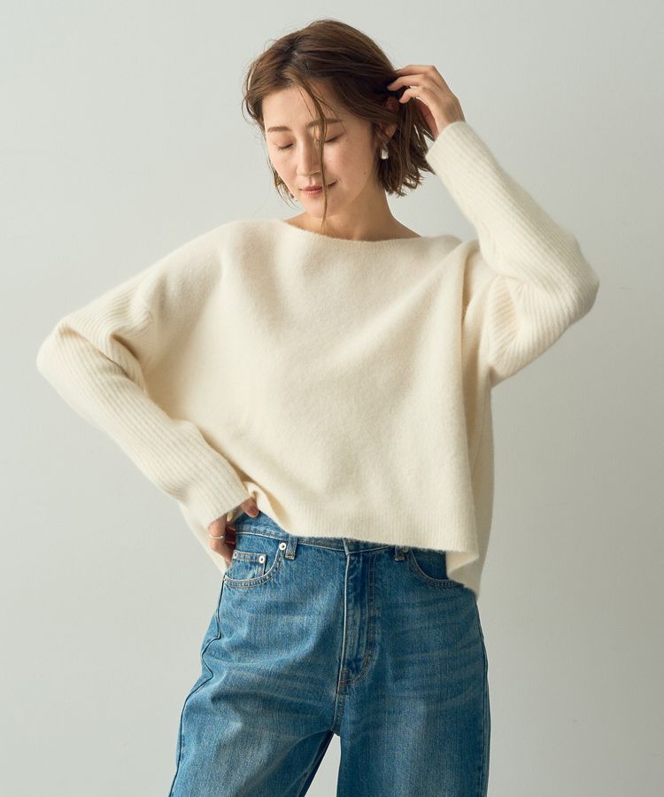 YECCA VECCA「ラクーン混ドルマンニット」|ニット・セーター|