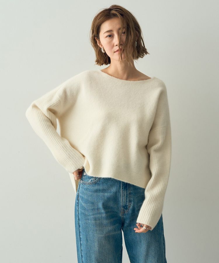 YECCA VECCA「ラクーン混ドルマンニット」|ニット・セーター|