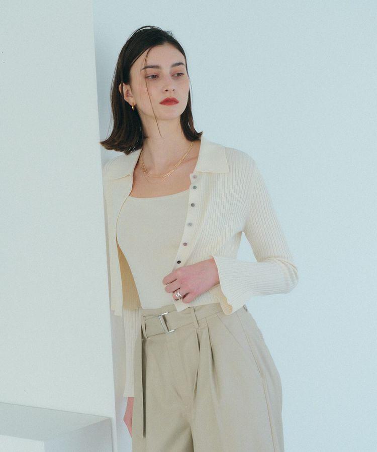 YECCA VECCA「【2点SET】キャミセット襟付きカーディガン」|カーディガン|