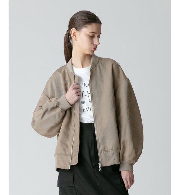 allureville「ナイロンツイルMA-1」|ブルゾン・スタジャン|