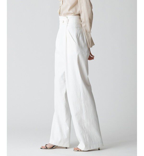 allureville「シェルタリングボタンベルトパンツ」|チノ|