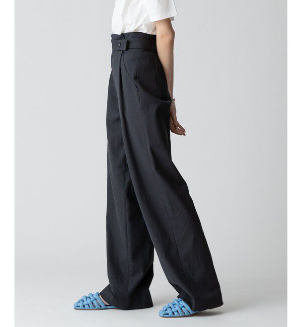 allureville「シェルタリングボタンベルトパンツ」|チノ|