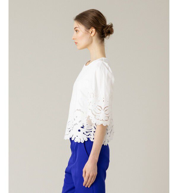 LOULOU WILLOUGHBY「【LOULOU WILLOUGHBY】コットンレース刺繍ブラウス」|シャツ・ブラウス|
