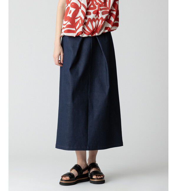 allureville「デニムライクフロントタックスカート」|スカート|