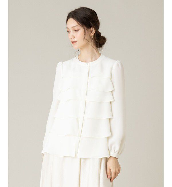 LOULOU WILLOUGHBY「【LOULOU WILLOUGHBY】ティアードフレアブラウス」|シャツ・ブラウス|