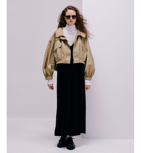 allureville「ベロアサイドスリットキャミワンピース」|ワンピース|