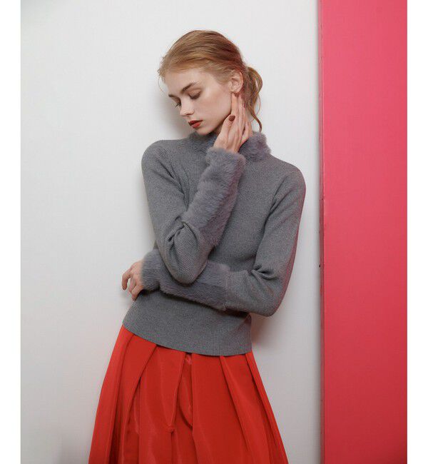 LOULOU WILLOUGHBY「◇【LOULOU WILLOUGHBY】ファーアクセントプルオーバー」|ニット・セーター|