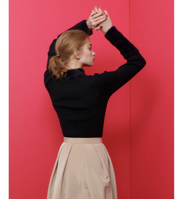 LOULOU WILLOUGHBY「◇【LOULOU WILLOUGHBY】ファーアクセントプルオーバー」|ニット・セーター|