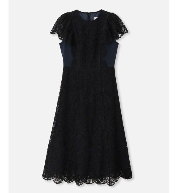 LOULOU WILLOUGHBY「【LOULOU WILLOUGHBY】パイピングキリカエレースワンピース」|ワンピース|