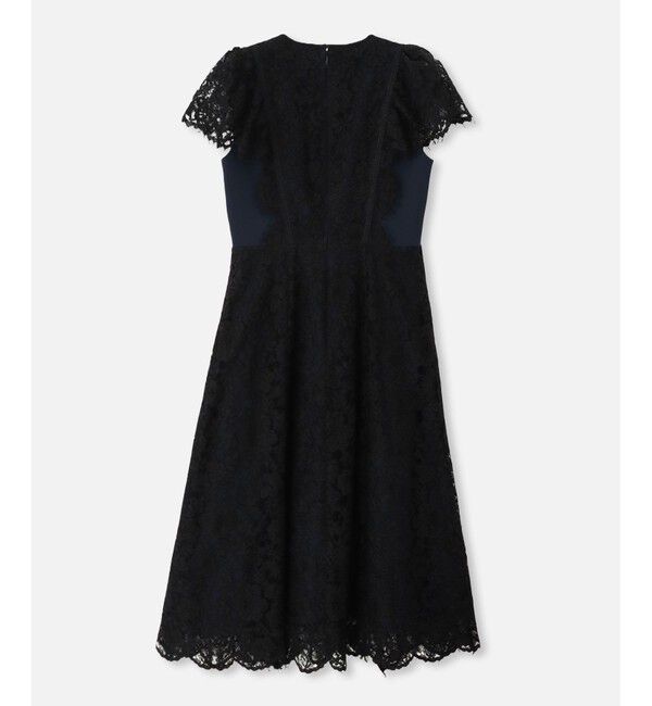 LOULOU WILLOUGHBY「【LOULOU WILLOUGHBY】パイピングキリカエレースワンピース」|ワンピース|