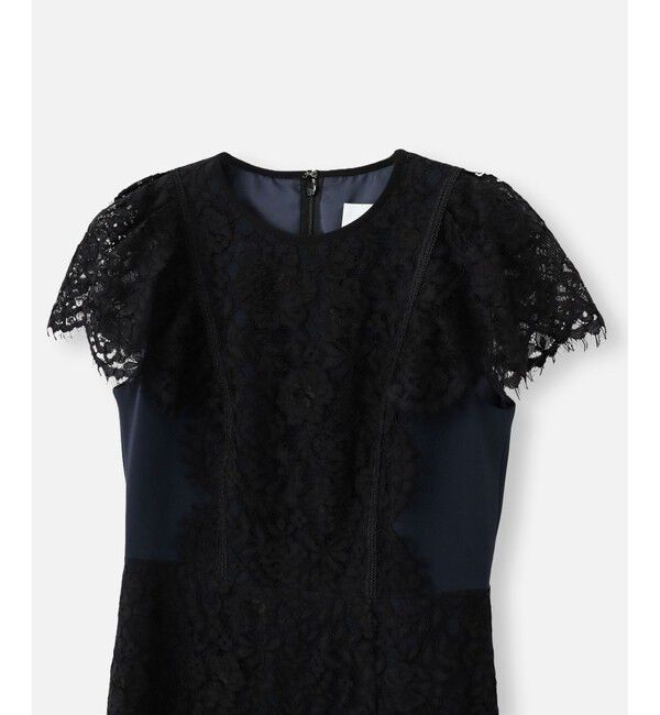 LOULOU WILLOUGHBY「【LOULOU WILLOUGHBY】パイピングキリカエレースワンピース」|ワンピース|