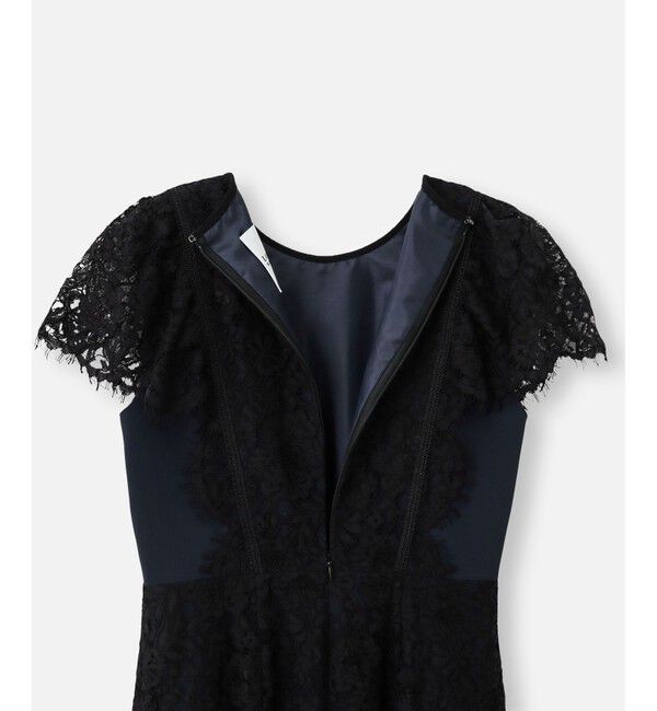 LOULOU WILLOUGHBY「【LOULOU WILLOUGHBY】パイピングキリカエレースワンピース」|ワンピース|