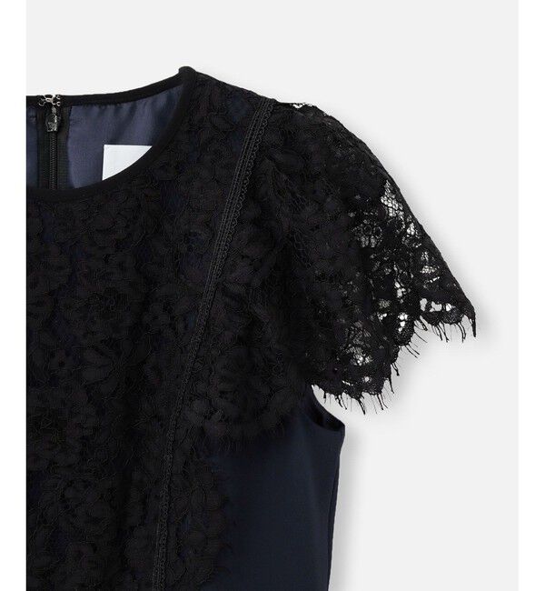 LOULOU WILLOUGHBY「【LOULOU WILLOUGHBY】パイピングキリカエレースワンピース」|ワンピース|