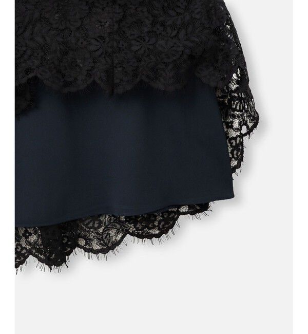 LOULOU WILLOUGHBY「【LOULOU WILLOUGHBY】パイピングキリカエレースワンピース」|ワンピース|