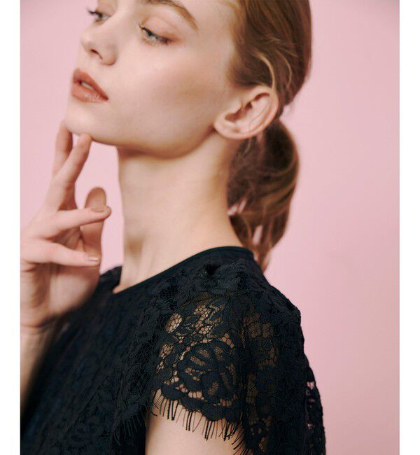 LOULOU WILLOUGHBY「【LOULOU WILLOUGHBY】パイピングキリカエレースワンピース」|ワンピース|