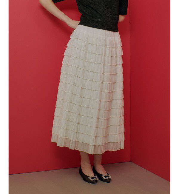 LOULOU WILLOUGHBY「【LOULOU WILLOUGHBY】プリーツティアードスカート」|スカート|