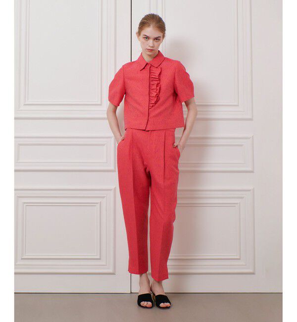 LOULOU WILLOUGHBY「【LOULOU WILLOUGHBY】グログランタックパンツ」|チノ|