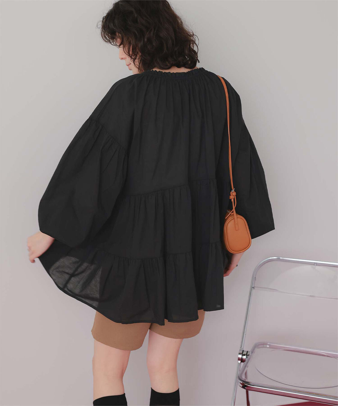 titivate「コットンボイルティアードチュニック/トップス」|シャツ・ブラウス|