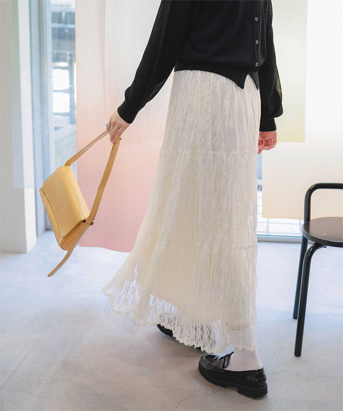 titivate「ワッシャーレーススカート」|スカート|