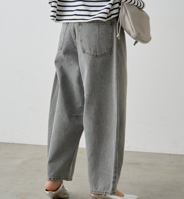  「【低身長・高身長対応/サイズ展開あり】デニムカーブレッグパンツ」|デニム|